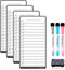 Magnetic Dry Erase List Board Set for Fridge, Dry Erase to Do List & Grocery List Refrigerator Whiteboard - Set of 4, 3 Markers + Eraser...