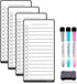 Magnetic Dry Erase List Board Set for Fridge, Dry Erase to Do List & Grocery List Refrigerator Whiteboard - Set of 4, 3 Markers + Eraser...