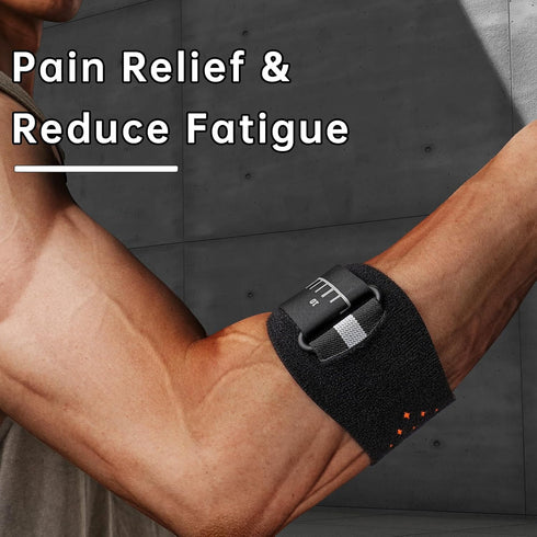 Elbow Brace for Tendonitis, Tennis Golfer's Elbow Pain Relief, with Removebale Pad adjustable elbow relief strap for Men and Women...