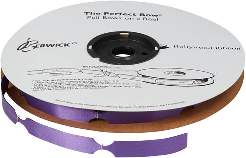 Berwick Offray The Perfect Bow Pull Ribbon, 4" Finished Size with 18 Loops, Purple, 50 Piece...