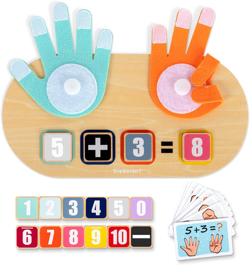 TOP BRIGHT Kids Math Manipulatives Homeschool Supplies, Learning Toys for Toddlers 2-4 Years, Math Game Number Blocks Montessori Toys for 3 4 5 Ye...