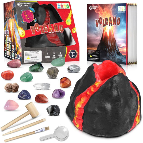 EARTH'SCODE Volcano Gemstone Dig Kit, Science STEM Educational Toys Gifts for Kids Age 6-12...
