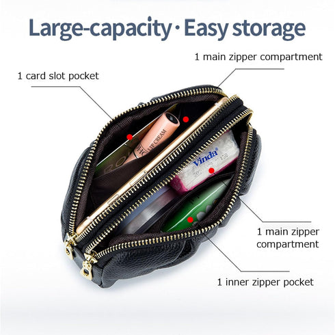 Wristlet Wallets for Women Genuine Leather Wristlet Purses Ladies Ruched Wristlet Clutch Wallet Purses...