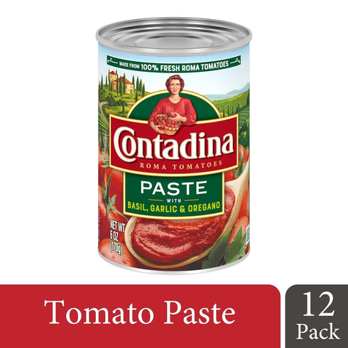 Contadina Tomato Paste Contadina Tomato Paste with Italian Herbs, 6 oz (Pack of 12)...