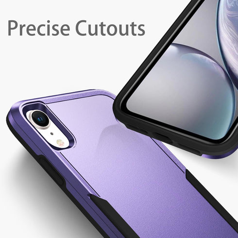 Compatible with iPhone XR Case, Heavy Duty Protection Shockproof Dropproof Dustproof Anti-Scratch Phone Case Cover for xr -Purple...