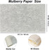 InnoStars Pure Handmade Mulberry Paper Sheets, 50 Sheets 15.7x11.8in Natural Fiber Rice Paper, Decoupage Paper Sheets Art Tissue Washi Paper DIY A...