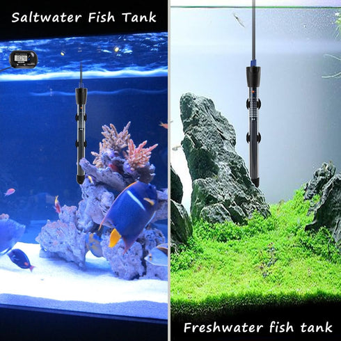 100W Submersible Aquarium Heater, Adjustable Fish Tank Heater, Suction Cups and Free Thermometer Suitable for Marine Saltwater and Freshwater...