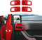 RT-TCZ for Jeep JK Inner Door Handle Cover Bowl Trim Fit for Jeep Wrangler JK JKU 2011-2017 4DR Red Interior Accessories 4pcs...