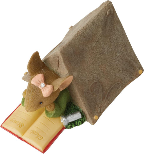 Enesco Tails with Heart Happy Camper Ghost Story Mouse Miniature Figurine, 1.54 Inch, Multicolor...