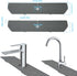 Kitchen Sink Splash Guard, 24in Silicone Faucet Mat Splash Catcher, Handle Drip Catcher Tray, Multipurpose for Kitchen Dish Drying Mats Sponge Hol...