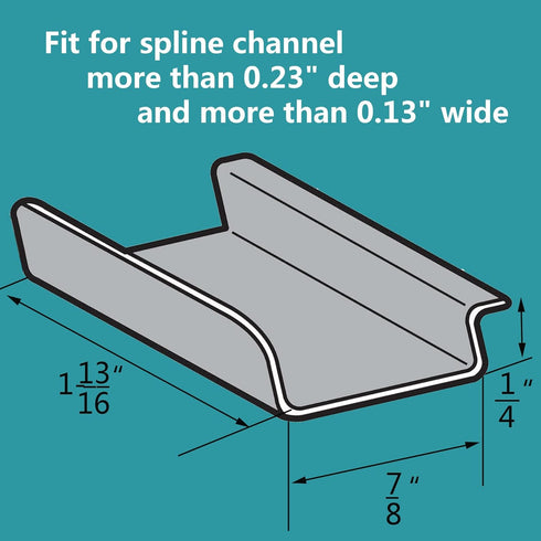 Durable Window Screen Spline Channel Pull Lift Tabs, Aluminum Anti-UV Don’t Broken Like Plastic Pull Tabs in Sunlight, Sliver, C Shape, 20 PCS...