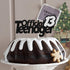13 Official Teenager Black Silver Glitter Birthday Cake Topper 13th Birthday Party Decorations Supplies for Teens...