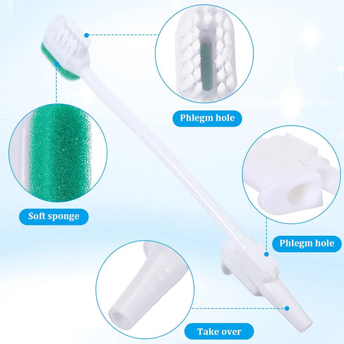 10 Pcs Suction Swab Toothbrush Care Swab Suction Toothbrush Disposable Oral Swabs Toothbrush for Suction Machine Sponge Disposable Individually Wr...