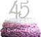 45 Years Birthday Cake Topper - New Best Crystal Rhinestone 45th Wedding Anniversary Or 45 Years Old Cake Topper Party Decoration Silver...