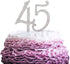 45 Years Birthday Cake Topper - New Best Crystal Rhinestone 45th Wedding Anniversary Or 45 Years Old Cake Topper Party Decoration Silver...