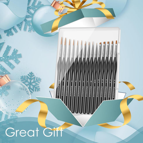 Miniature Paint Brushes,15Pcs Small Fine Tip Paintbrushes, Micro Detail Paint Brush Set, Triangular Grip Handles Art Brushes Perfect for Acrylic, ...