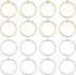 24PCS Earrings Beading Hoop Round Beading Earring Hoops Beading Hoop Earring Finding Components for DIY Jewelry Making (K Gold & White K)...