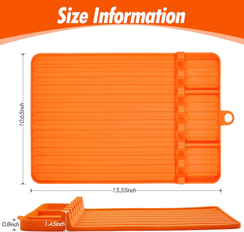 MacaRio Silicone Tools Mat for Blackstone Griddle Accessories, Side Shelf Mat with Drip Pad Spatula Caddy Utensils Holder Grill Pad Grilling Acces...