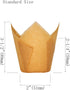 Muffin Greaseproof paper Baking cupcake cups, 2" x 3 1/2" Natural Tulip Baking Cup Case of 125 pcs (125, Standard)...