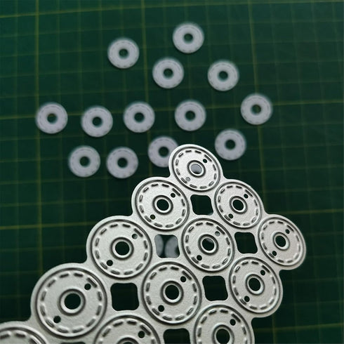 Cutting Dies Kit English Words Metal Stencils Scrapbooking Tools DIY Craft Embossing Template for Paper Card Making Album Arts Supplies (Circle bu...