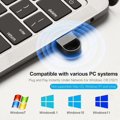 USB Bluetooth 5.1 Adapter for PC, Wireless Bluetooth Dongle Transmitter Receiver, Driver-Free, for Desktop,Laptop,Keyboard,Mouse,Headset,Speaker,P...