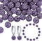 PandaHall 100pcs 10mm Purple Rhinestone Beads - Purple Clay, Polymer Crystal, Disco Ball Round Diamond Clay Beads for Necklace, Bracelet, Jewelry ...