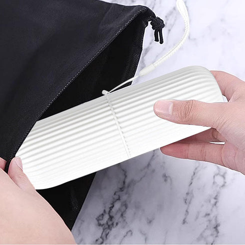 Toothbrush Travel Case, Portable Toothbrush Cup Case Box Container Plastic Travel Toothbrush Case Toothbrush Holders for Traveling(White)...