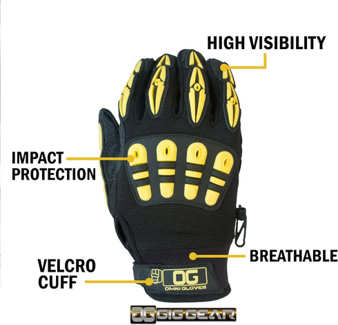 High Visibility Work Gloves - Made for Touring, Gigging, Theater and Live Event & On-Location Production Professionals - The ORIGINAL (S)...