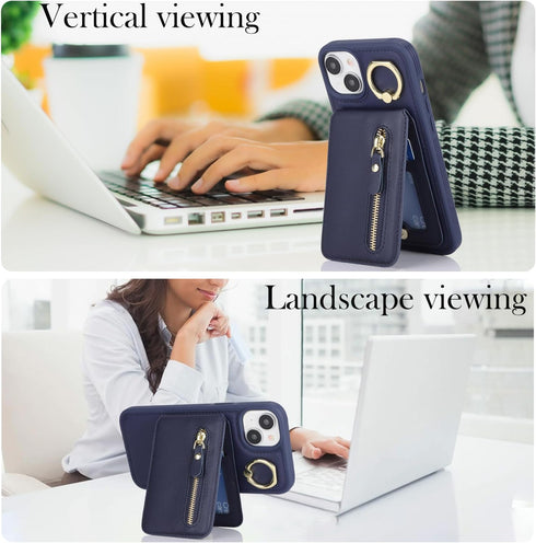 ?????? for iPhone 15 Case magsafe Compatible iPhone 15 case with Card Holder for Men iPhone 15 Wallet case Detachable Magnetic Leather Zipper Phon...
