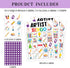Artist Party Bingo Game, 24 Player Art Bingo Cards Set for Family Friend Activity, Painting Party Favor Decoration Holiday Supplies -a03...