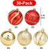 Christmas Ball Ornaments, 30 pcs 2.36" Shatterproof Baubles Set Red and Gold for Xmas Tree Decorations, Hanging Ornaments for Wedding Party...