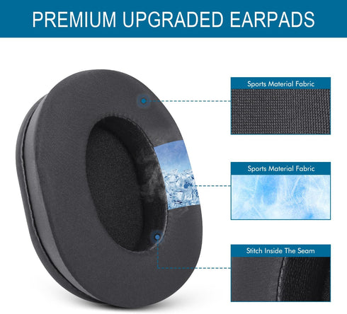 Cooling Gel Replacement Ear Pads for Razer BlackShark V2 / V2 PRO Gaming Headset, Ear Cushions with ICE Silk Fabric Softer Memory Foam Noise Cance...