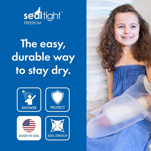 Brownmed - Seal-Tight Freedom Cast & Bandage Protector - Toddler & Child Arm Cast Protector for Shower & Swimming - Reusable, Waterproof Cast Show...