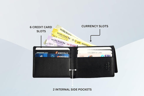 Halsey Unisex Adults Slim Leather RFID Protected Leather Wallet | Handcrafted Ultra Strong Stitching | Card Slots | Transparent ID Window | Multi-...