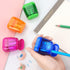 8 Pack Double Holes Pencil Sharpener Manual Pencil Sharpeners with Lid Pencil Sharpeners for Kids Plastic Pencil Sharpeners for School Office Home...