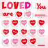You are Loved Valentine's Day Bulletin Board Valentine's Day Cutouts with Motivational Positive Sayings Bulletin Cardboar for Classroom School Nur...