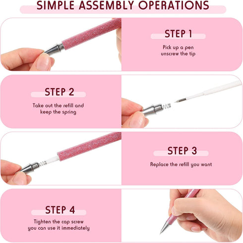 Epakh 2 Pieces Weeding Pen Vinyl Pen Pin Weeding Tool Fine Point Glitter Metal Vinyl Air Release or Car Puncturing Installation Retractable Craft ...