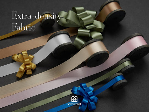 Vitalizart Satin Ribbon 3/8 Inch Double Faced Silk Like Thin Ribbon for Gift Wrapping Bouquet Hair Wedding Christmas Decoration 30 Yards...