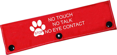 Funny Dog Leash Sleeve No Touch No Talk No Eye Contact Dog Leash Wrap Wrap Alert Hanging ID Patch Tag Pet Birthday Gift?Eye Contact-Sleeve?...