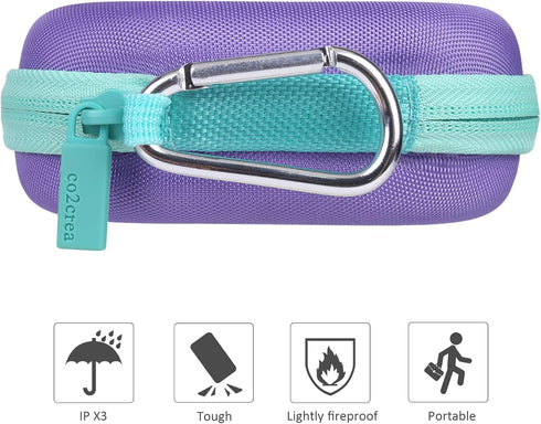 co2CREA Hard Case Replacement for Logitech POP Wireless Mouse, Purple Case + Daydream Mint Zipper...