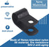 Glarks 120Pcs 1/4 Inch Black Nylon Screw Mounting R-Type Cable Clip Wire Clamp with 120Pcs Screws for Wire, Cable, Conduit and Cable Conduit Kit (...