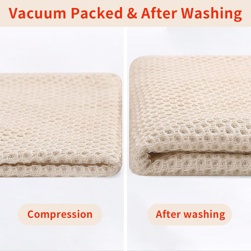 Homaxy 100% Cotton Waffle Weave Kitchen Dish Cloths, Ultra Soft Absorbent Quick Drying Dish Towels, 12 x 12 Inches, 6-Pack, Beige...