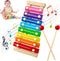 Wooden Xylophone for Kids,Toddler Xylophone Toy with 2 Child Safe Mallets,8 Diatonic Keys Musical Instruments for Preschoolers Educational Toys,Gi...