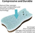 Kitchen Scrub Sponges Non-Scratch Multi-Use Heavy Duty Scrub Sponge for Dishes Pots and Pans Three-Layer Cat Shape Cleaning Sponge?4pack? (cat)...