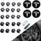 ROCCS Compatible with Model 3 S X Set Aero Wheel Cap Kit, Center Logo Emblem Modification Hub Cover with Cap Lug Nut Cover, Silver...
