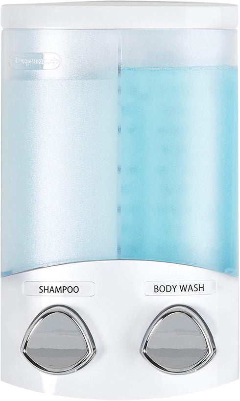 Better Living Products, White 76254-1 Euro Series 2-Chamber Soap and Shower Dispenser...