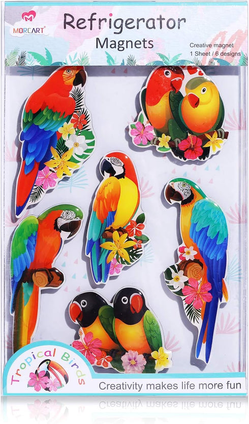 Parrot Magnets for Fridge Decorative Refrigerator Magnets Locker Magnets for Office Cabinets Whiteboards Classroom......
