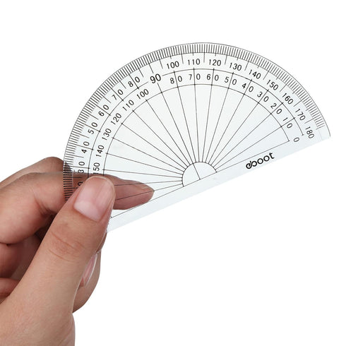 eBoot Plastic Protractor Protractor 180 Degrees, 4 Inch and 6 Inch, Clear, 2 Pieces...