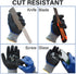Durable Gardening Gloves for Men, Heavy Duty Nitrile Garden Gloves, Double Coated Work Gloves, Cut Resistant, Puncture Proof, Water Resistant, Tou...