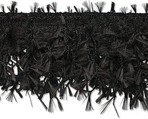 Expo International Jenny Hairy Gimp Fringe Trim | Black | (10 yard cut)...